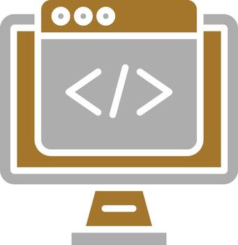 estilo de icono de programación vector