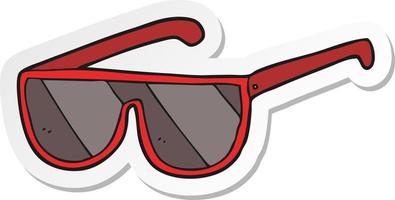 sticker of a cartoon sunglasses vector