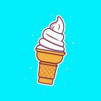 Ice cream cartoon vector icon isolated object