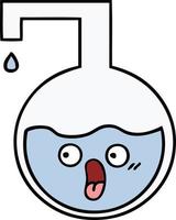 cute cartoon science experiment vector