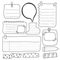 illustration vector Blank reminder paper notes, sticky note pad with tape, memo pad, memo, planner, reminder, message.