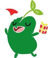 christmas cartoon of kawaii seed vector