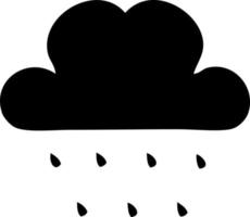 flat symbol rain cloud vector