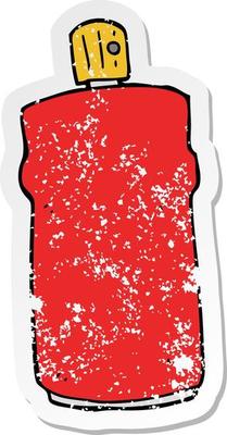distressed sticker of a cartoon spray can