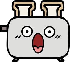 cute cartoon of a toaster vector