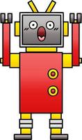 gradient shaded cartoon robot vector