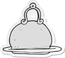 sticker of a cartoon meal dish vector