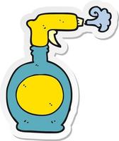 sticker of a cartoon spray bottle vector