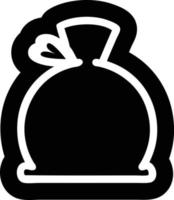 bulging sack icon vector