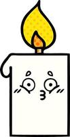 comic book style cartoon lit candle vector