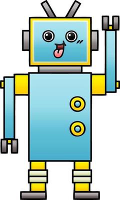 gradient shaded cartoon robot