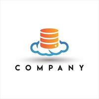 Cloud Data Storage Logo Design vector