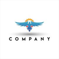 Eagleb logo design vector template