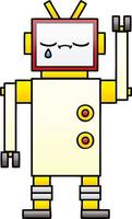 gradient shaded cartoon robot vector