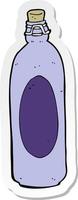 sticker of a cartoon traditional bottle vector