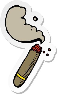 sticker of a cartoon cigar