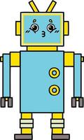 cute cartoon robot vector