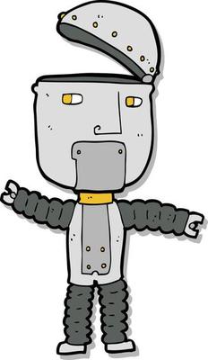 sticker of a cartoon robot