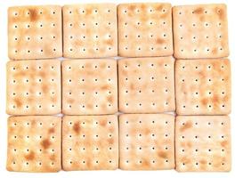 Backgrounds of crackers. crackers are isolated on a white background. photo