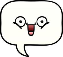 gradient shaded cartoon speech bubble vector