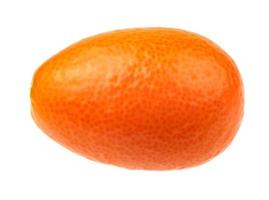 Ripe juicy kumquat is isolated on a white background. no shadow. photo