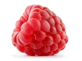 The beautiful ripe raspberry berry is isolated on a white background. Full clipping path. photo