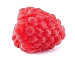 Ripe raspberry is isolated on a white background. full clipping path. photo