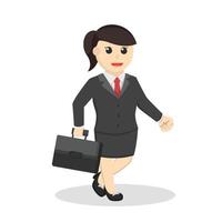 business woman walking to office design vector