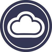 weather cloud circular icon vector