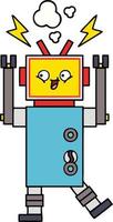 lindo robot de dibujos animados vector