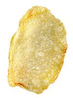 Potato chips are isolated on a white background. photo