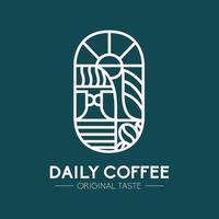 Coffee logo design template vector