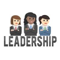 business woman leadership character on white background vector