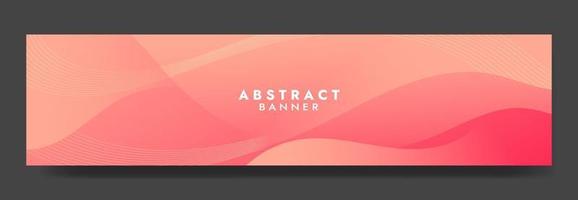 Abstract Pink Fluid Wave Banner Template vector