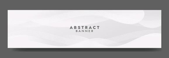 Abstract White Fluid Wave Banner Template vector