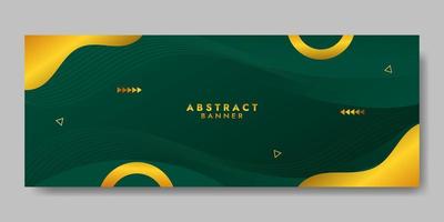 Abstract Green Luxury Fluid Wave Banner Template vector