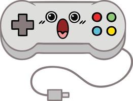 cute cartoon game controller vector