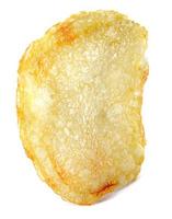 Potato chips are isolated on a white background. photo