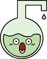 cute cartoon science experiment vector