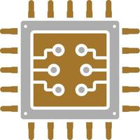 CPU Processor Icon Style vector