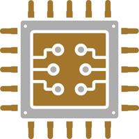 estilo de icono de procesador cpu vector