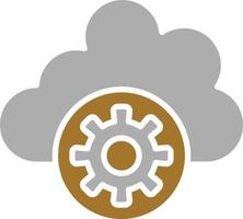 Cloud Settings Icon Style vector