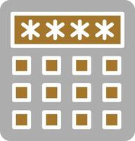 estilo de icono de código pin vector