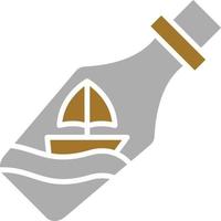 Ship In A Bottle Icon Style vector