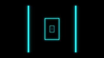 Concept N30 Abstract Infinite Neon Tunnel Rectangular Vertical Dynamic Animated Background video