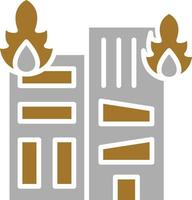 Building Fire Icon Style vector