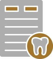 estilo de icono de registro dental vector