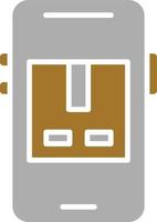 Mobile Delivery Box Icon Style vector