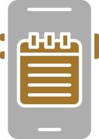 Mobile Note Icon Style vector