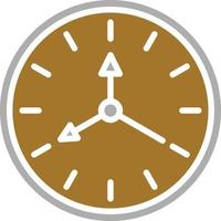 estilo de icono de reloj de pared vector